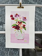 Collage "Mr & Mrs Swan, petite” av Maria C Bernhardsson. Orginal utan ram.