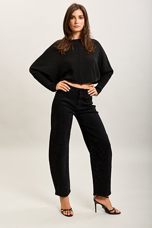 Jeans Puffy Sparkle Svart