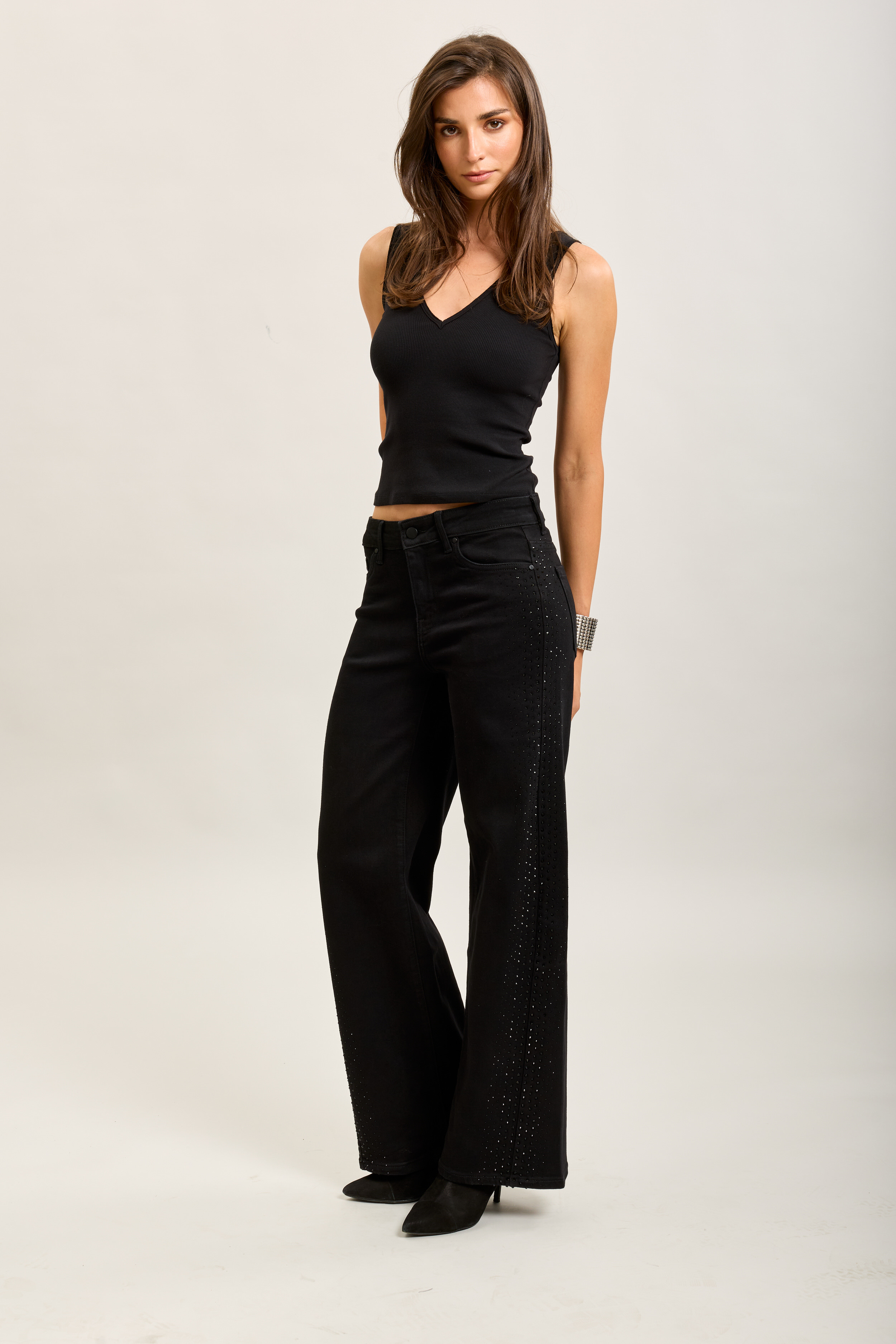 Jeans Straight Sparkle Black - 3