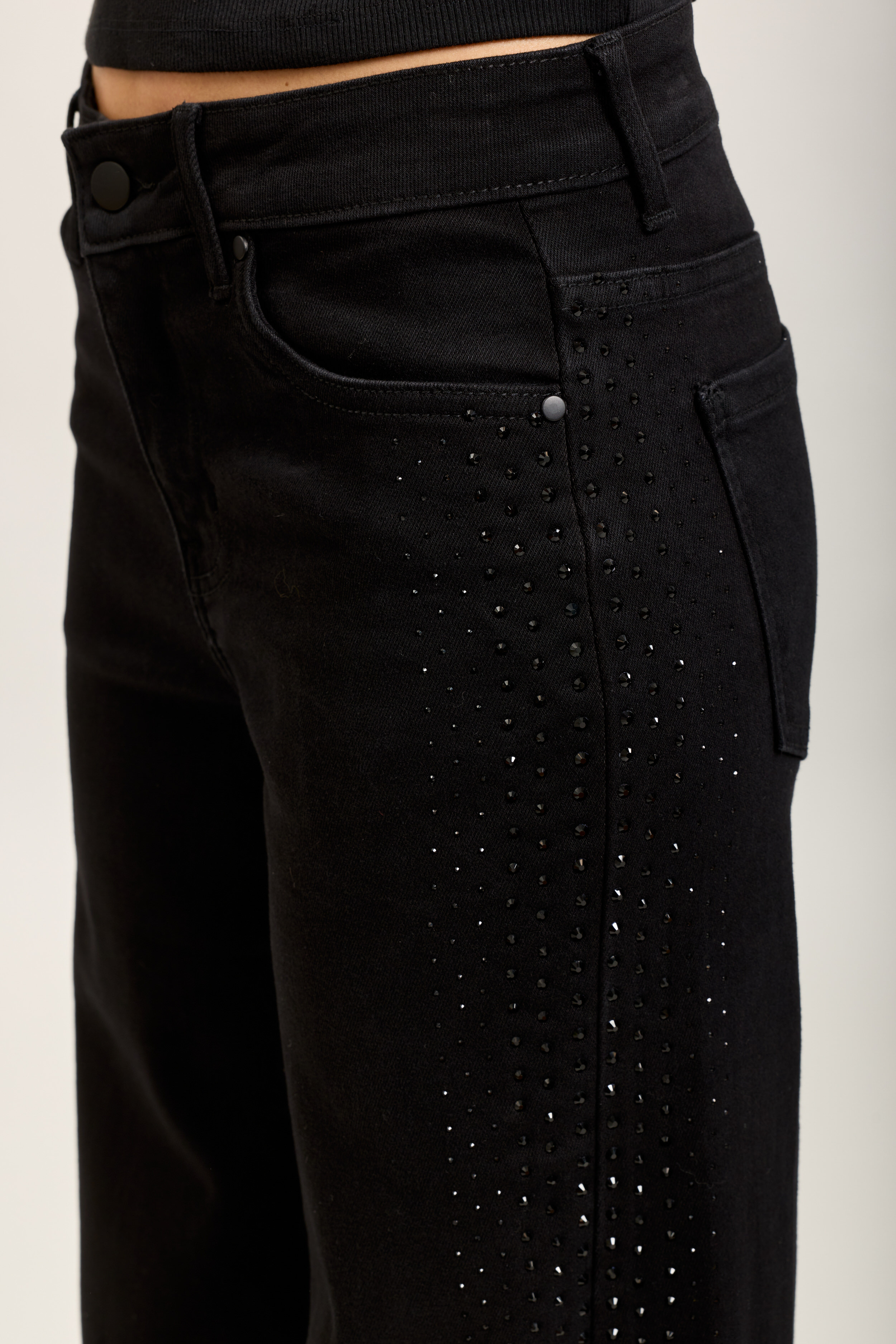Jeans Straight Sparkle Black - 6