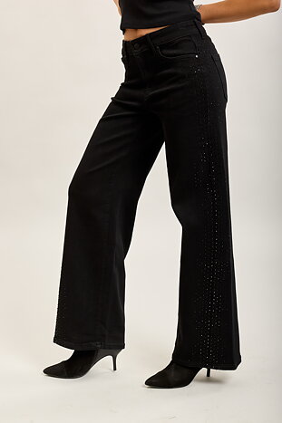Jeans Straight Sparkle Black