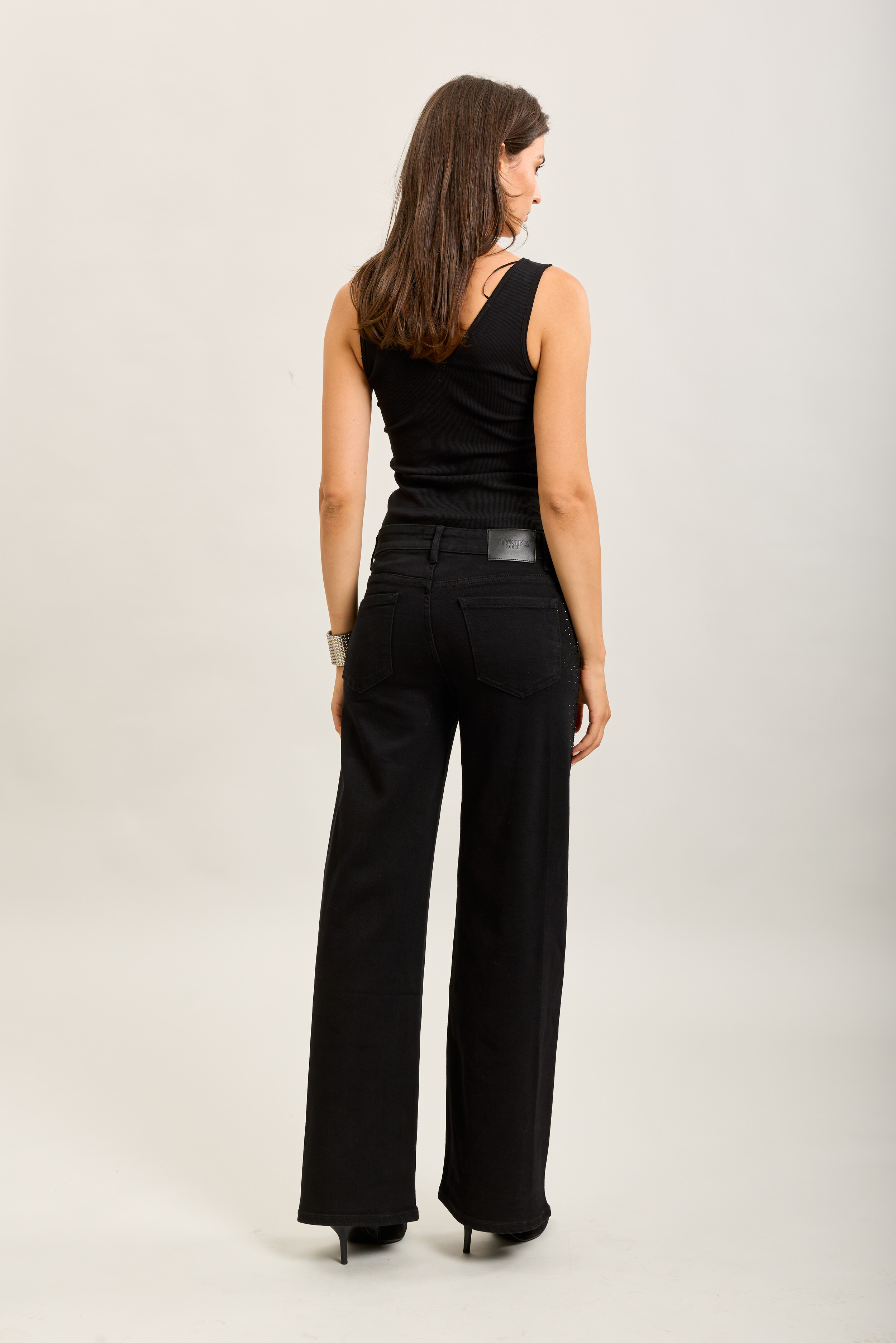 Jeans Straight Sparkle Black - 4