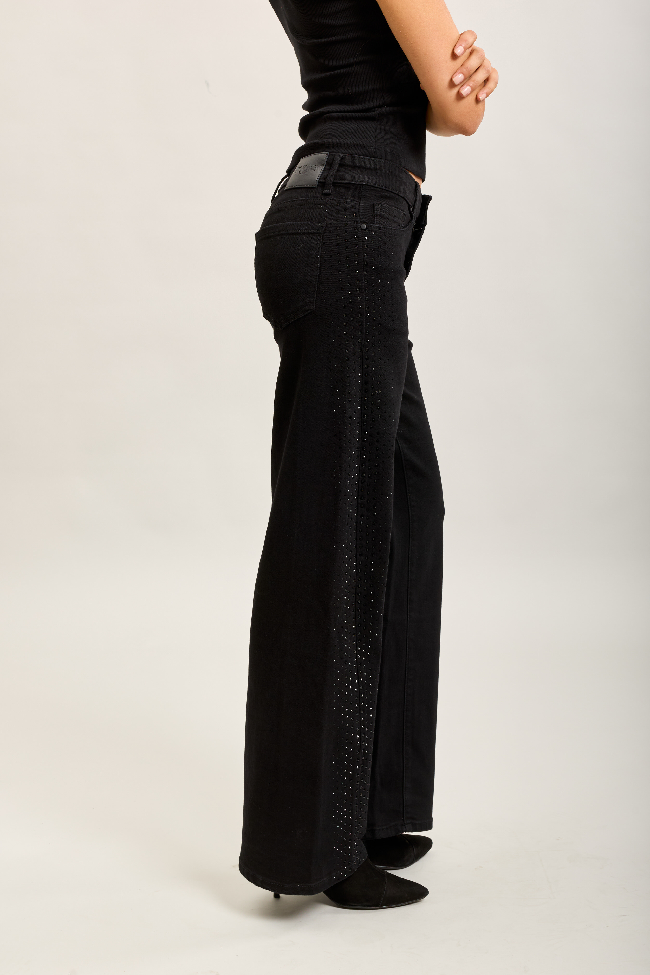 Jeans Straight Sparkle Black - 5