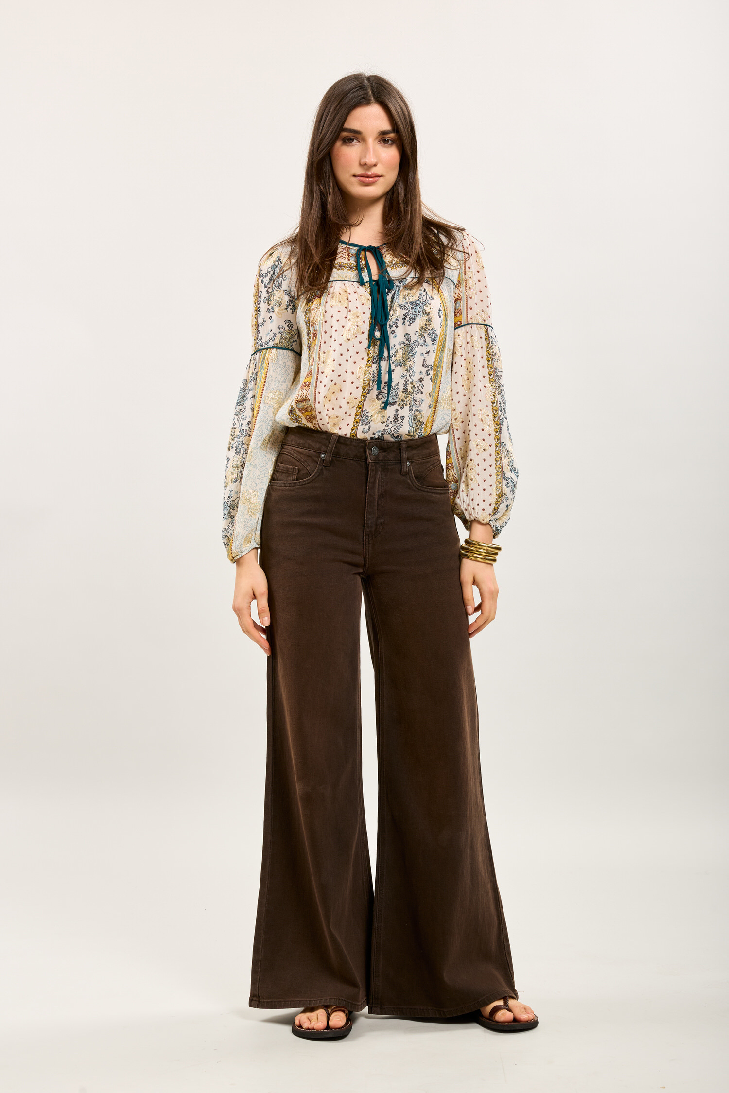 Jeans Wide Brun - 7