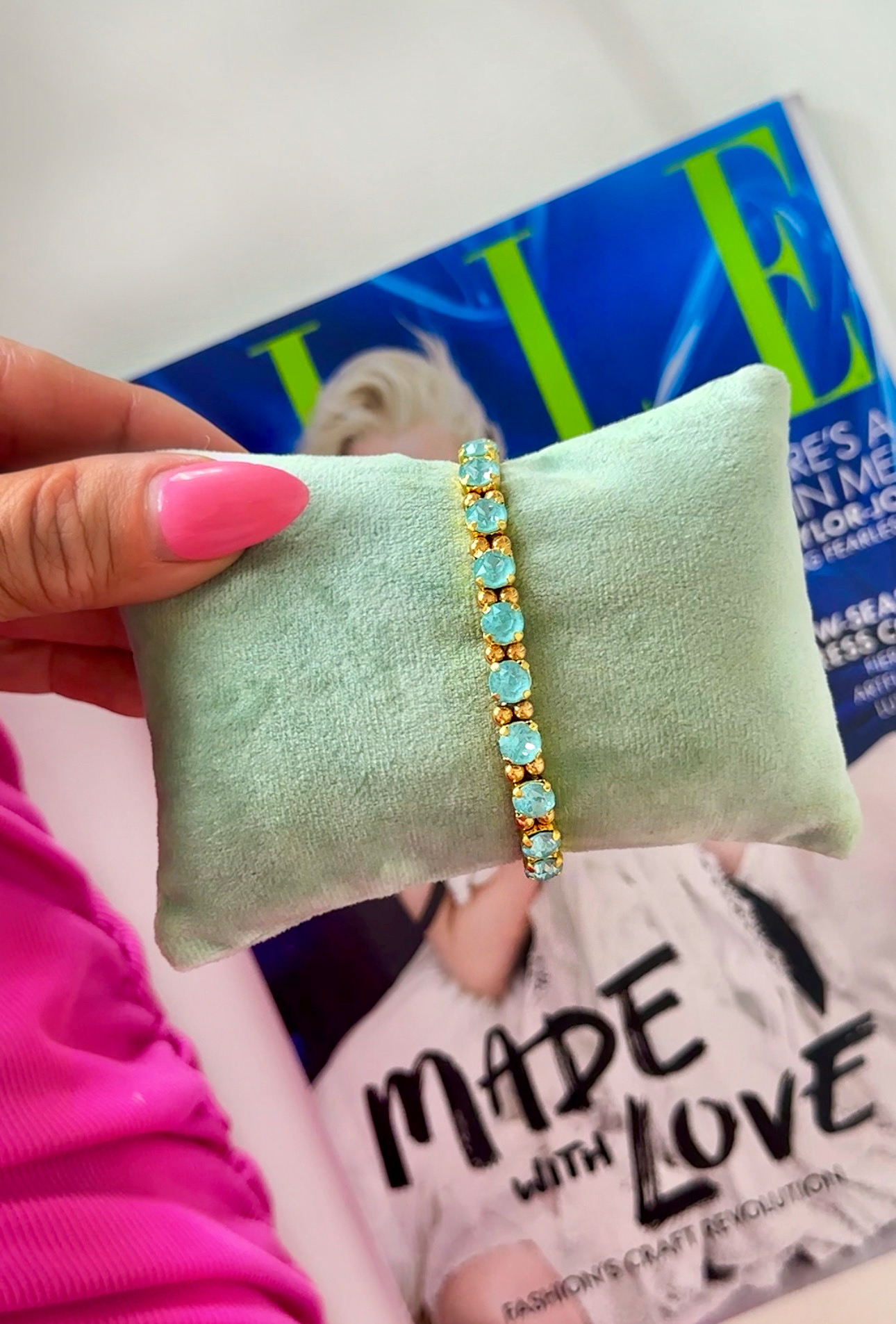 Armband Maxine Paradise Blue Lux Gold