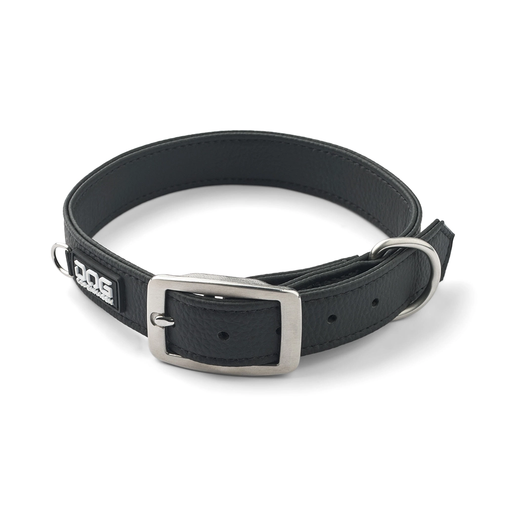 Hundhalsband i svart färg, veganskt läder DOG Copenhagen Urban classic halsband