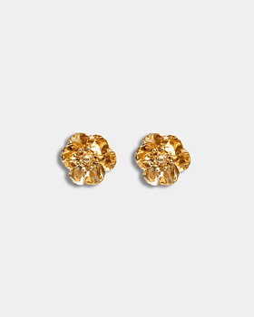 Flower Petite Earrings Gold