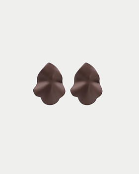 Lip Earrings Small Brown Matt