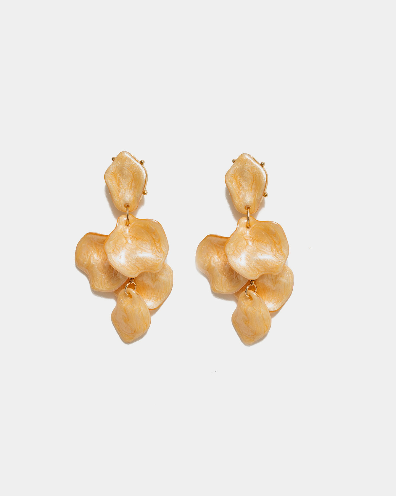 Leaf Marble Earrings Sand
