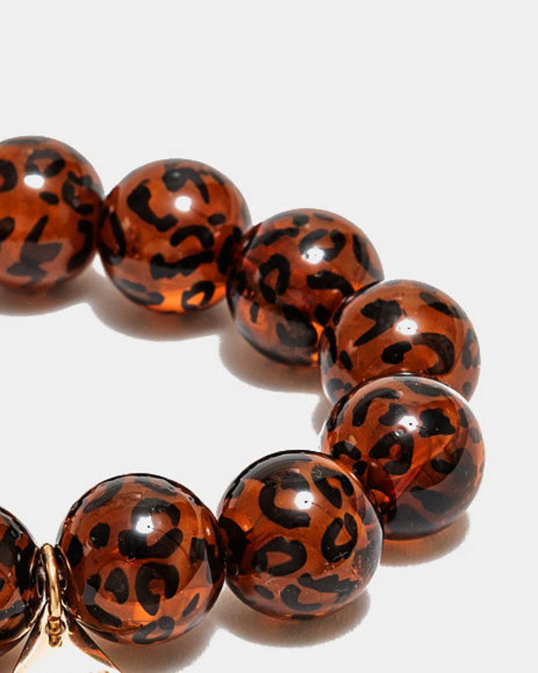 Zuri Bead Necklace Leo Brown - 2
