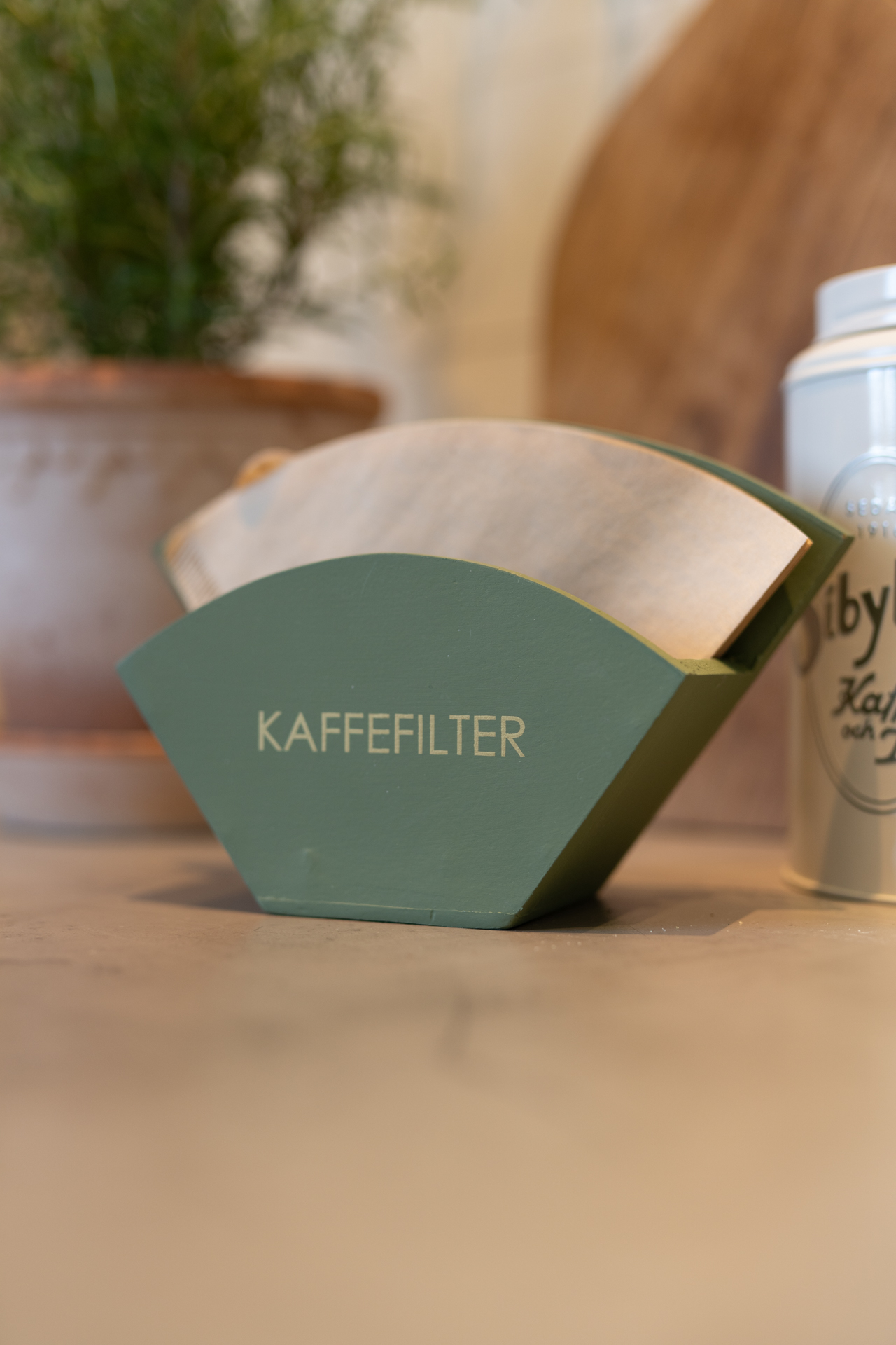 Kaffefilterhållare Trä Grön - 2