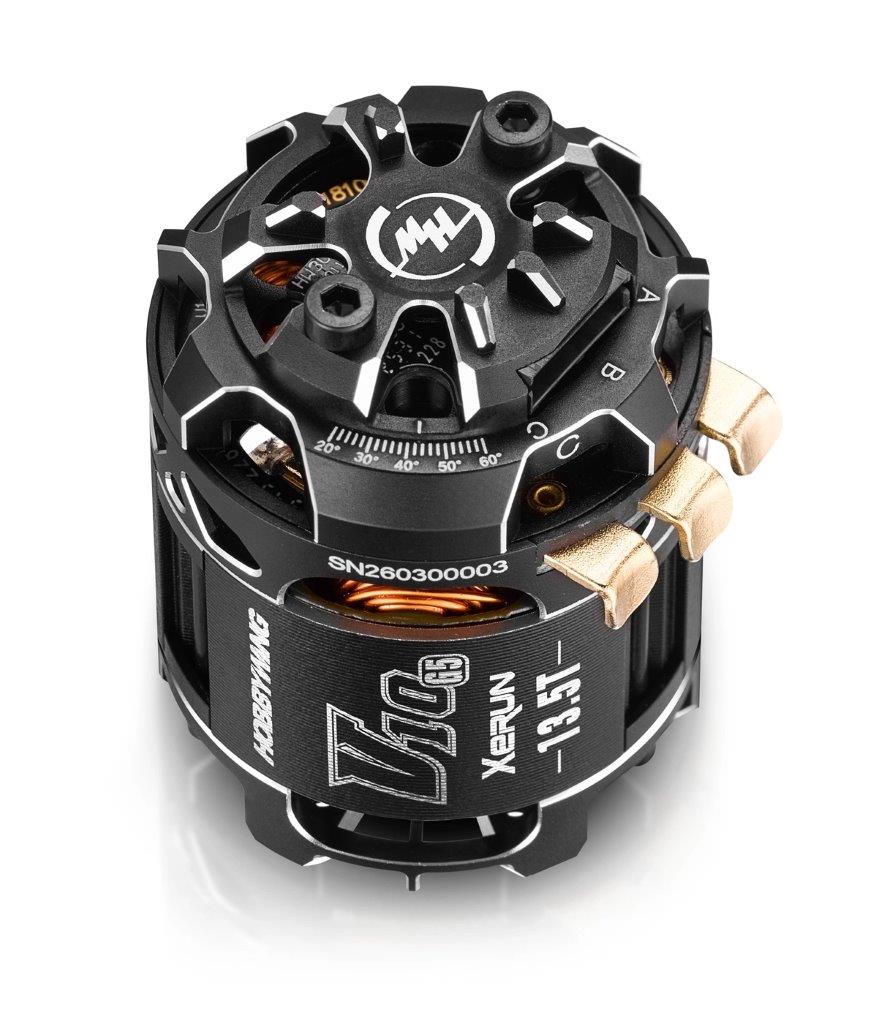 Hobbywing Motor XeRun V10 13.5T Black G5 Torque Stock - 5