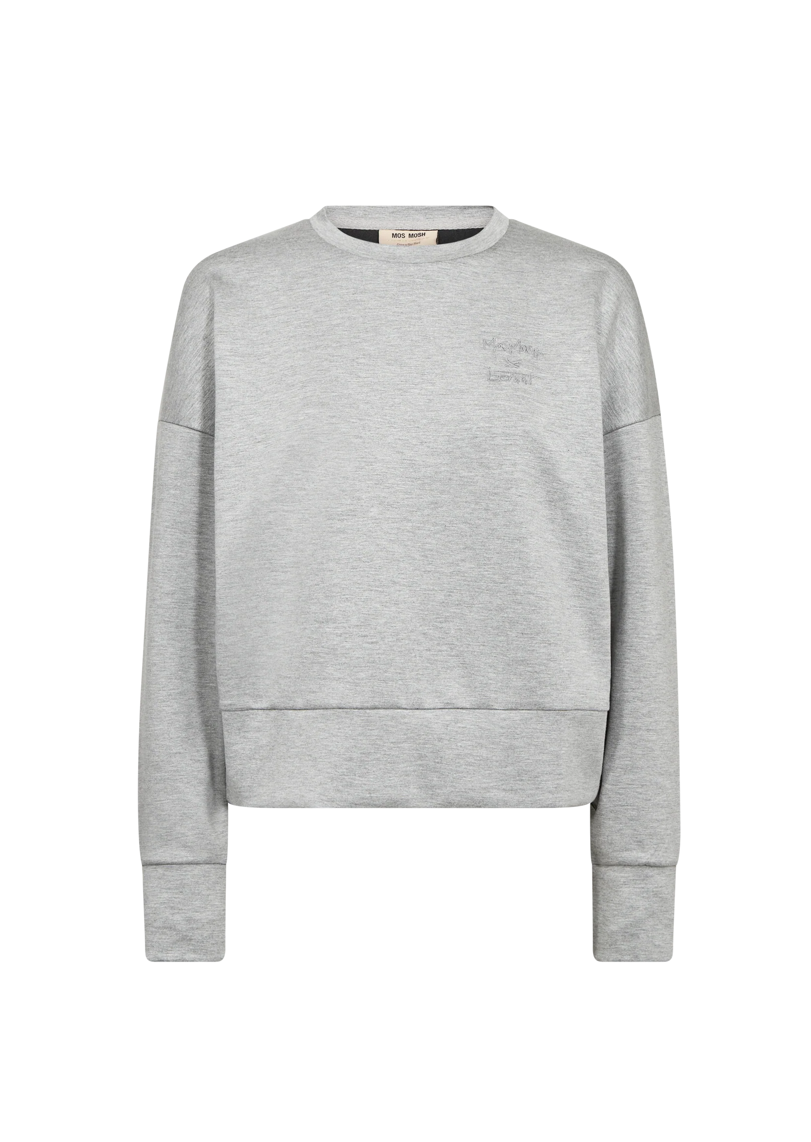 MMBernat O-LS Sweatshirt - Grey Melange - Mos Mosh - 4