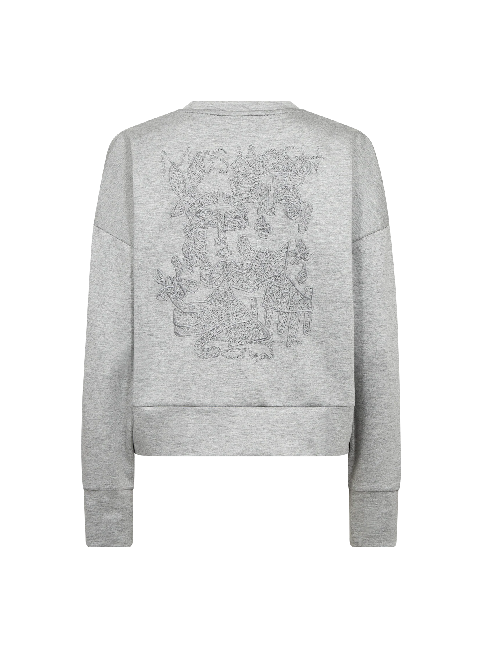 MMBernat O-LS Sweatshirt - Grey Melange - Mos Mosh - 5