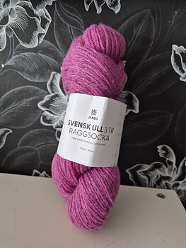 Svensk ull 3tr raggsocka 59209 Rallarros Pink Järbo