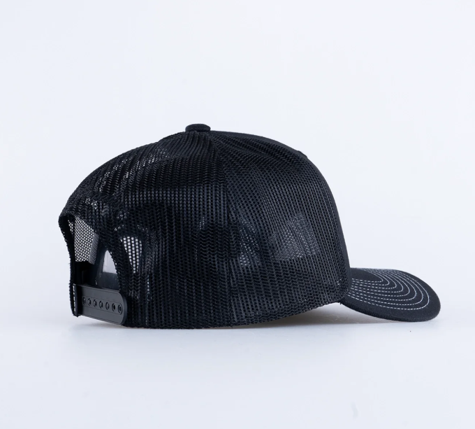 RACING TRUCKER KEPS - HOOKED BLACK/WHITE - 3