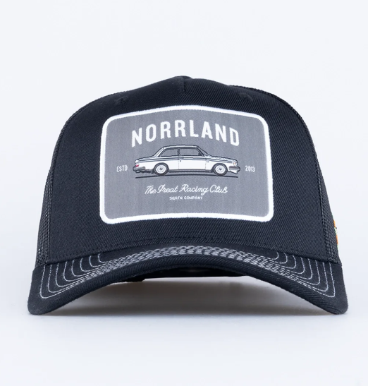 RACING TRUCKER KEPS - HOOKED BLACK/WHITE