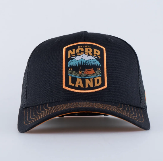 CAMPSITE TRUCKER KEPS - HOOKED BLACK