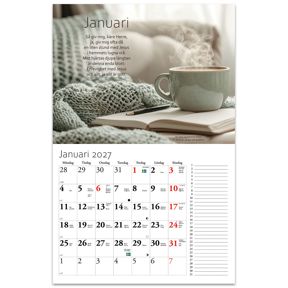 Blott en dag väggkalender 2027 – Lina Sandell - 2