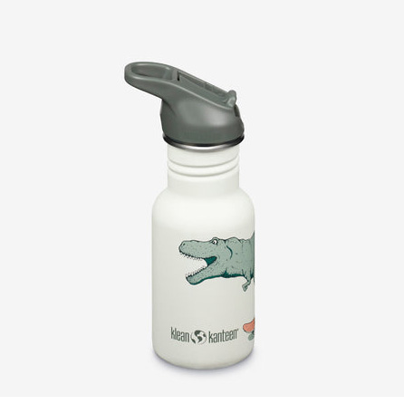 Klean Kanteen -  Sportkork  Flip Seal och sugrör Classic Kid 355ml  Dino Skate