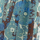 ヨハンヌ・ゲーバー  Bacaシリーズ  青/茶色の花のベース  19cm  1960年代  (#780-3121)