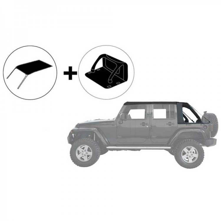 Suntop Complete Cargo Soft Top - JLU - 5