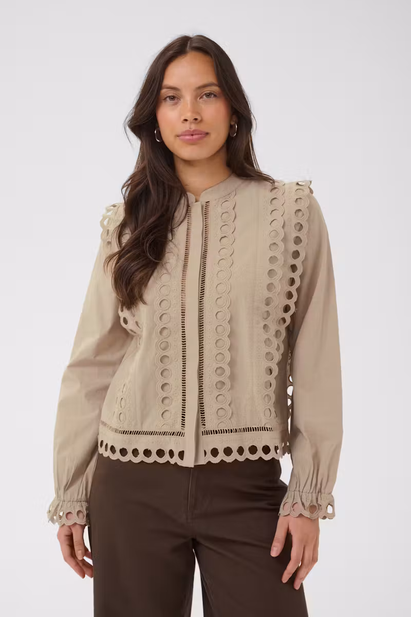 Saint Tropez Marlee Shirt Wethered Brown