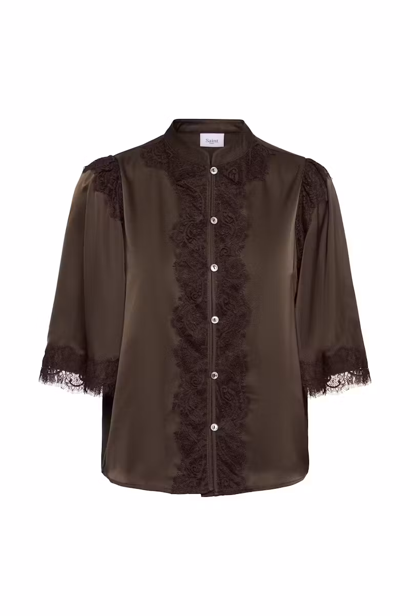 Saint Tropez Teagan Blouse Chocolate Brown - 3