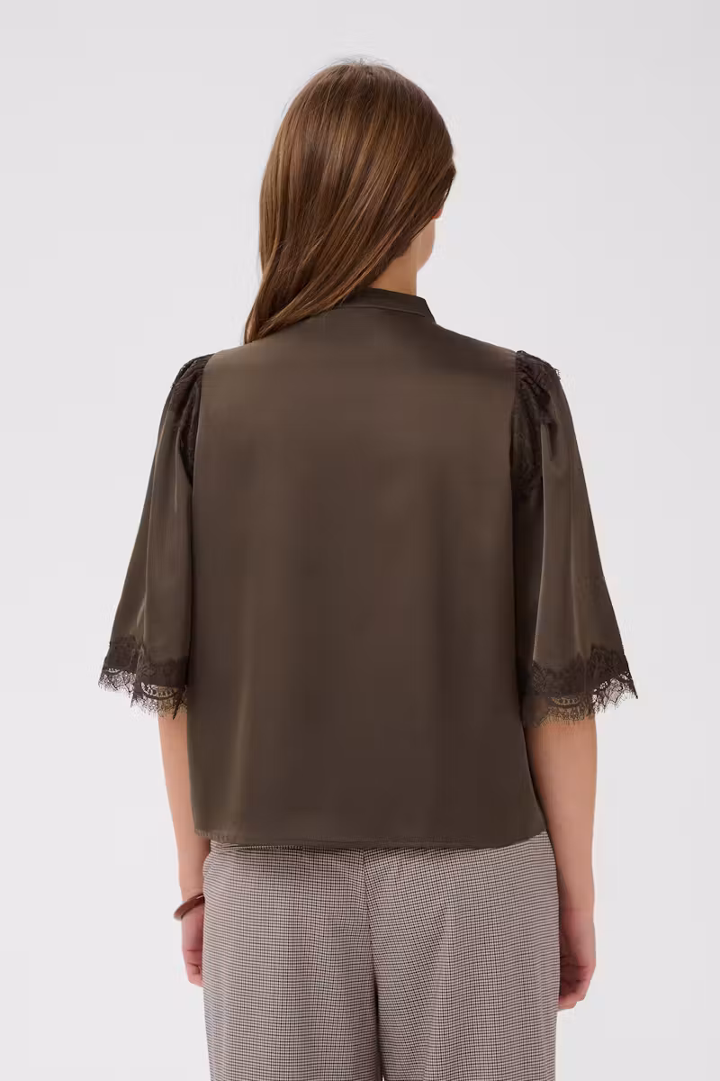 Saint Tropez Teagan Blouse Chocolate Brown - 2
