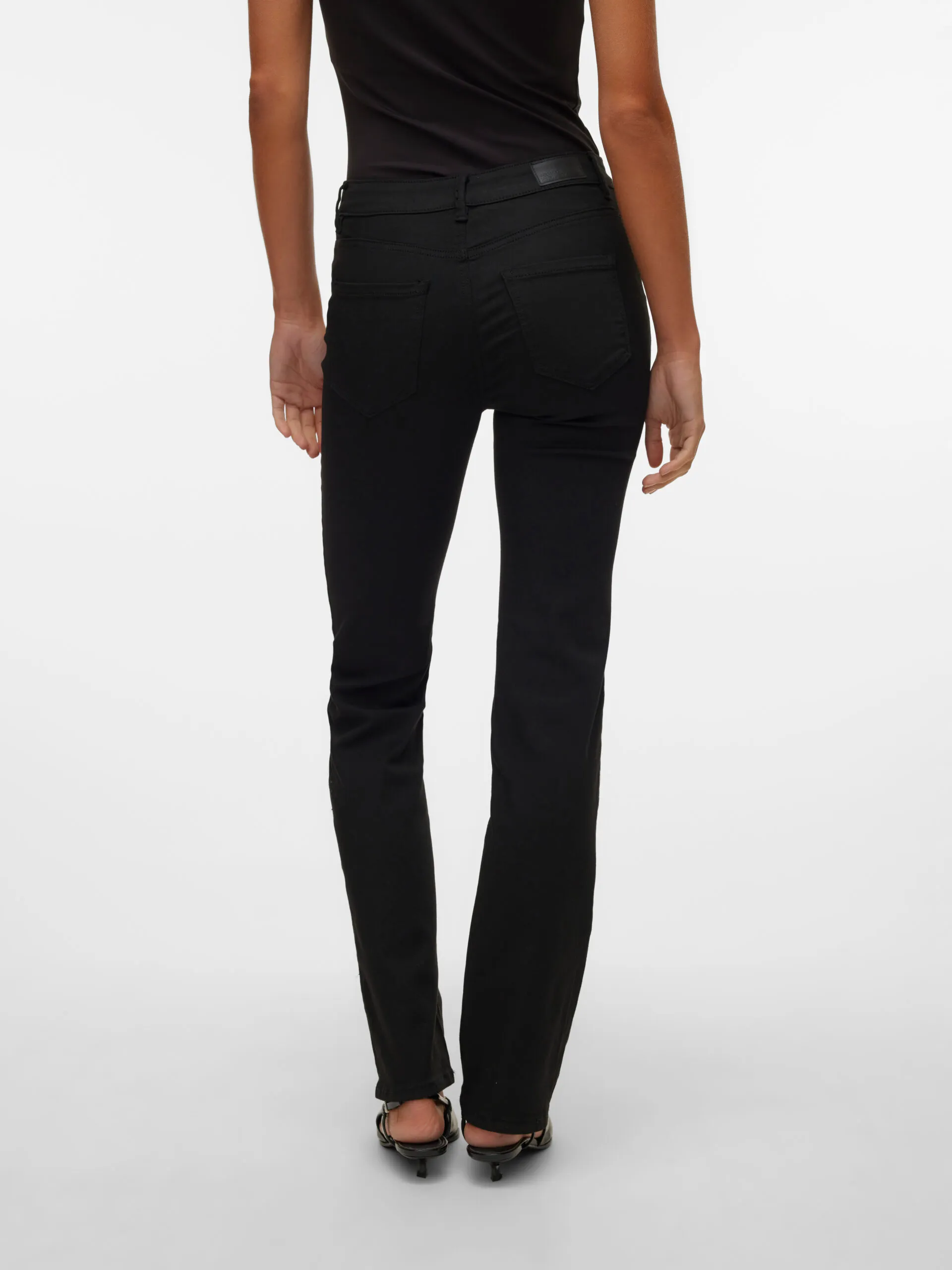 Vero Moda - Flash Rak Jeans Svart  - 4