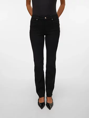 Vero Moda - Flash Rak Jeans Svart 