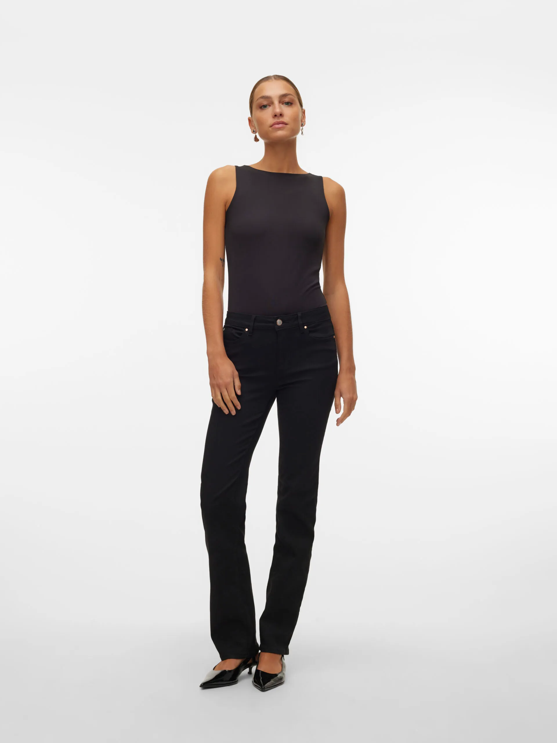 Vero Moda - Flash Rak Jeans Svart  - 2