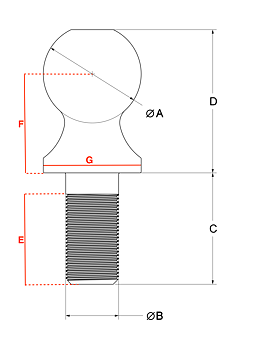 OFD Receiver Hitch Ball 50mm
