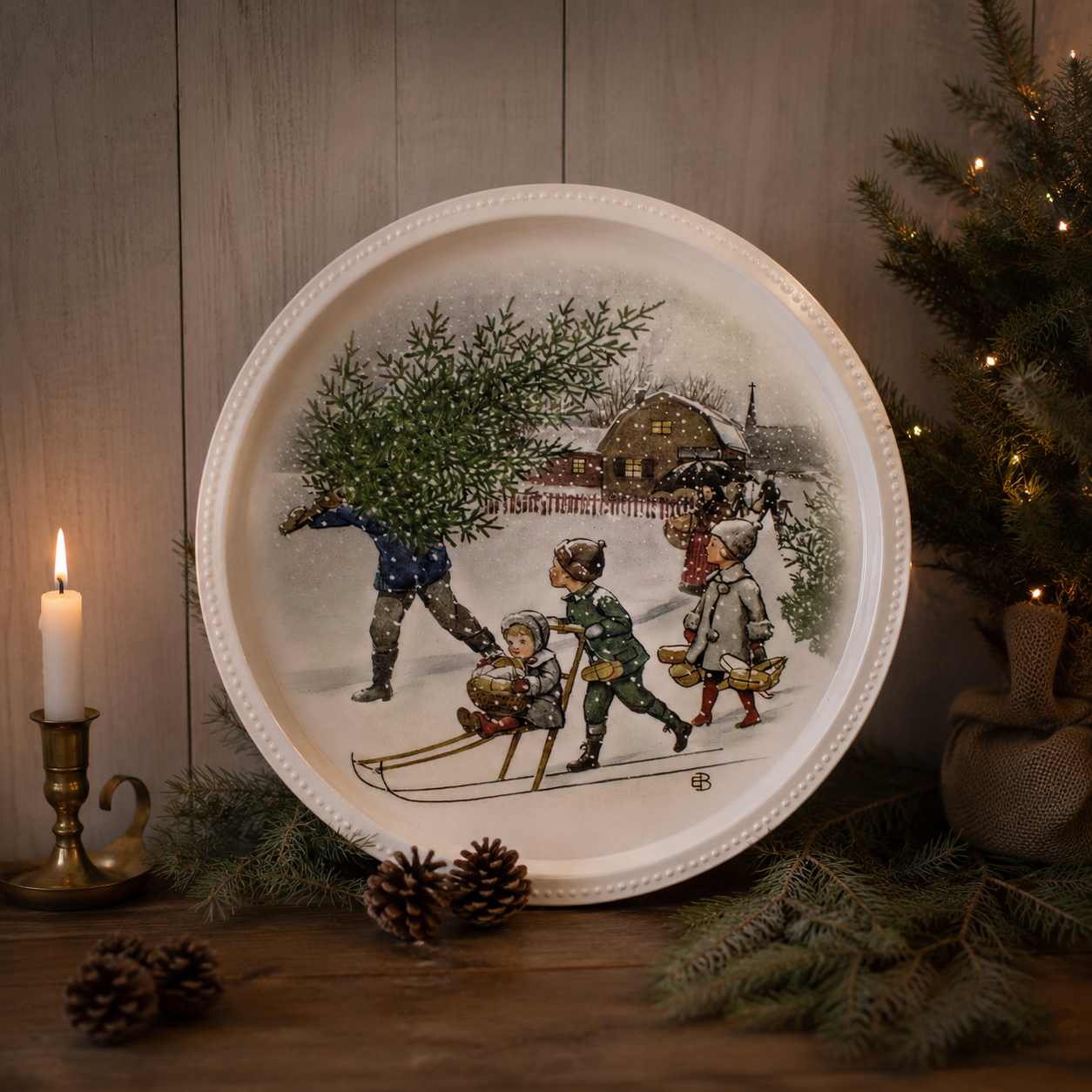 Tray - Elsa Beskow - Home for Christmas - Ø 30 cm - 3