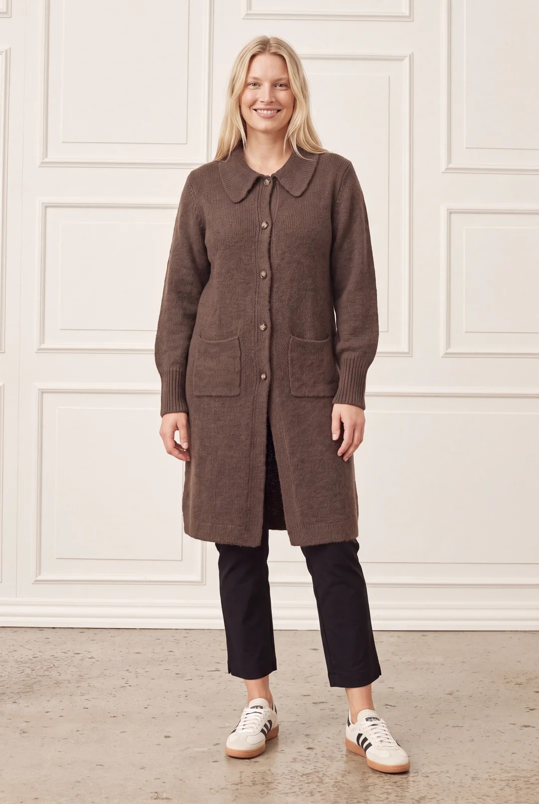 Joa Long Cardigan - Dark Brown - Isay - 3