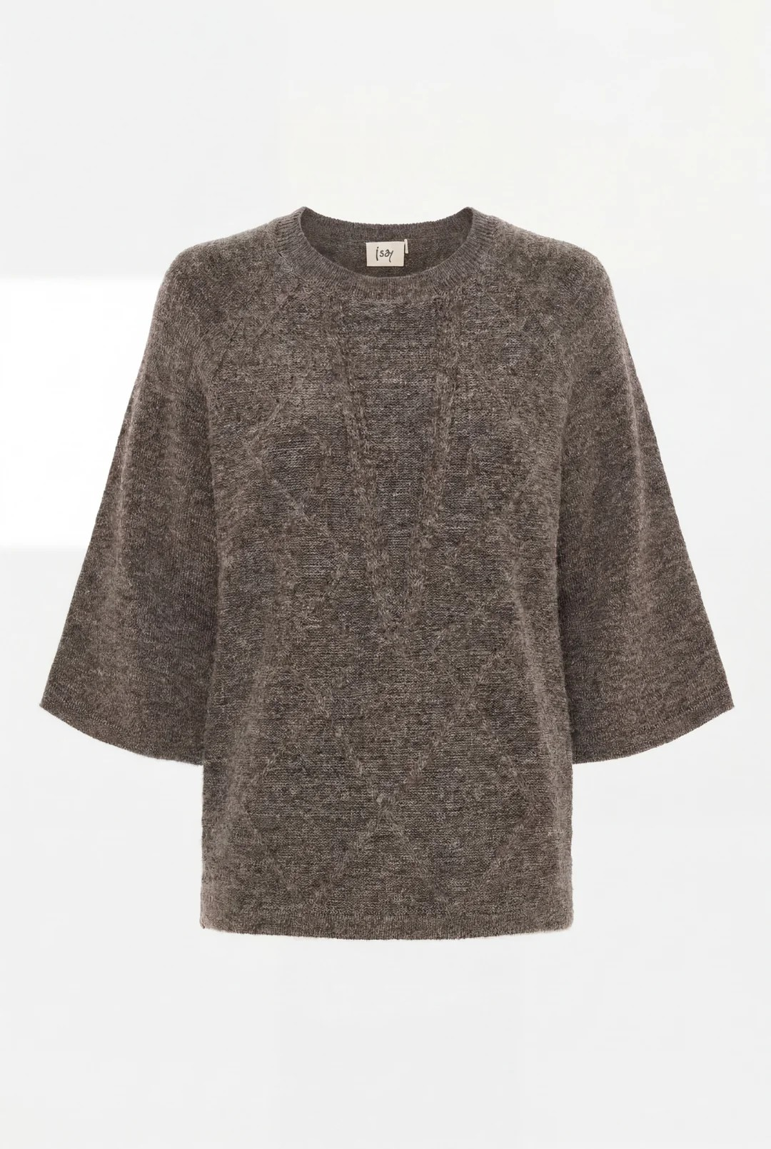 Anna S/S Pullover - Taupe Melange - Isay - 3
