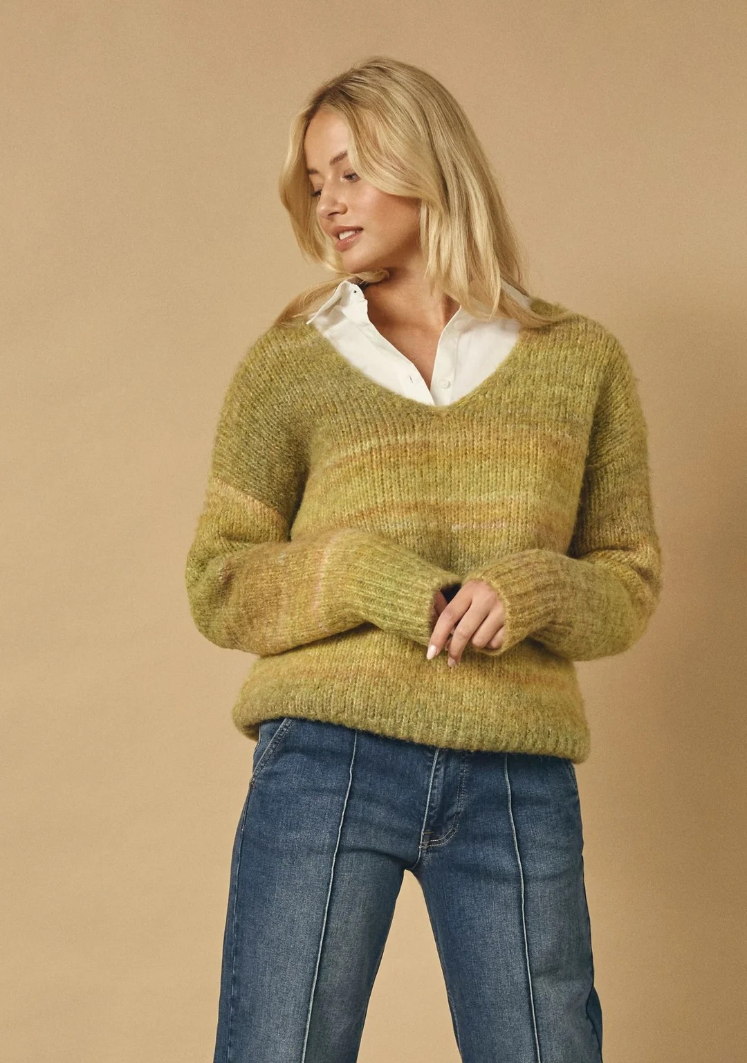 Cosima Color Pullover - Green Tones - Isay