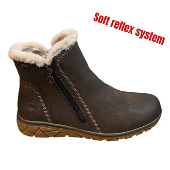 Relife 26801‑2 Brown/Marron – Varm, elegant och otroligt lättanvänd känga med dubbla dragkedjor