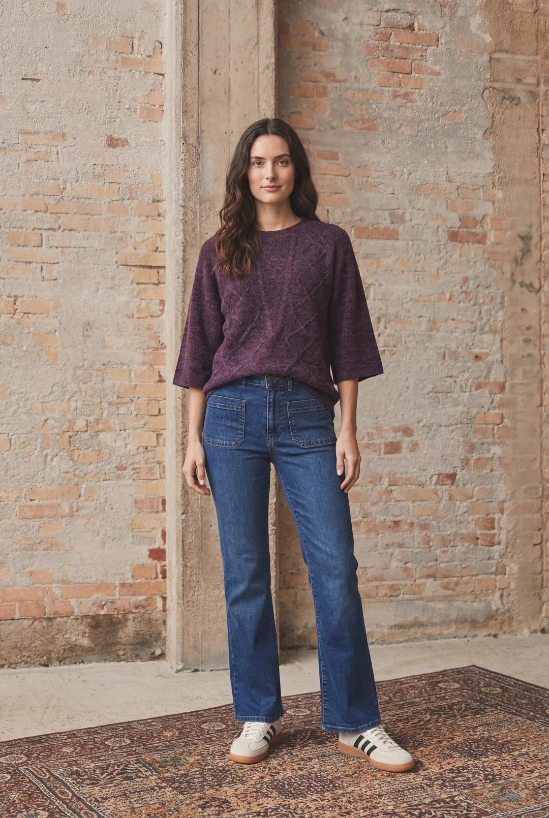 Anna S/S Pullover - Aubergine - Isay - 3
