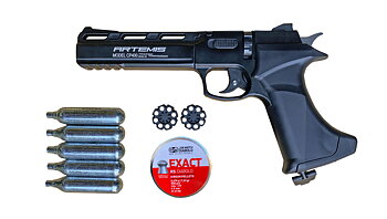 Co2-driven luftpistolset Snowpeak CP400 i kaliber 4,5mm