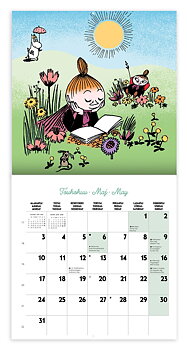 Mumin Väggkalender 2027 – Kalender Muminpappan & Lilla My  | 20 × 20 cm -från okt 2026