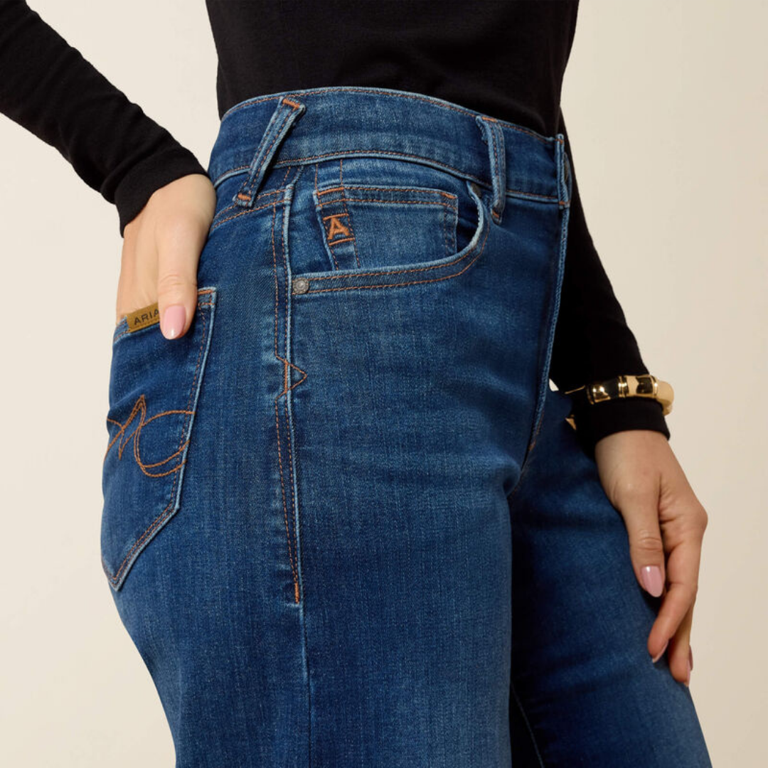 ARIAT HIGH RISE REVEL VILMA ULTRASTRETCH WIDE LEG JEANS - 4
