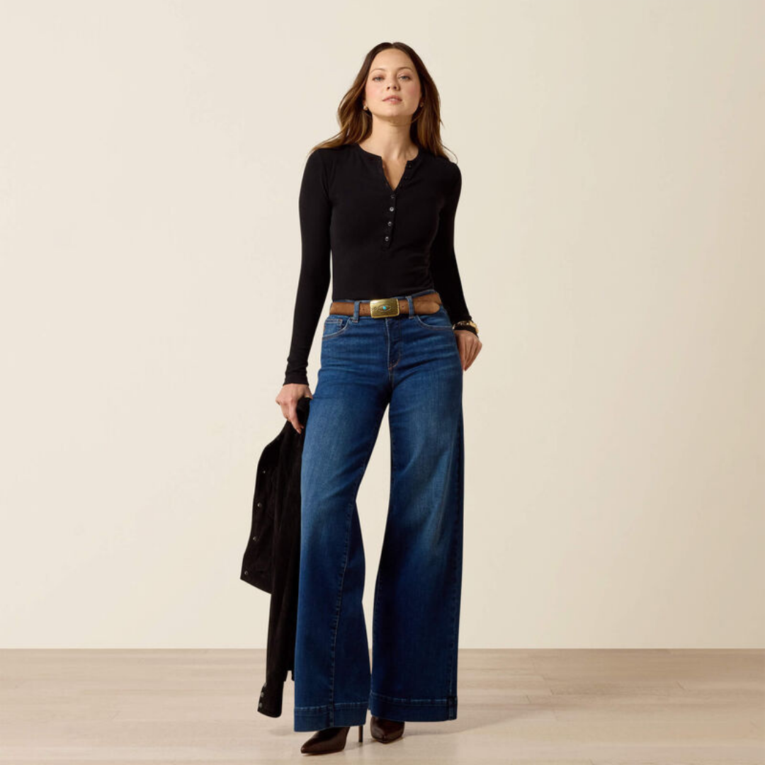 ARIAT HIGH RISE REVEL VILMA ULTRASTRETCH WIDE LEG JEANS - 3