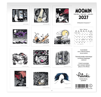 Mumin Väggkalender 2027 (gäller från oktober 2026) – Tove Jansson | 30 × 30 cm