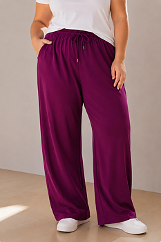 Byxa med fickor, mauve 