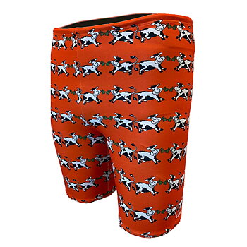 Men's Summertime Orange Jammer Swim Trunks - Lane 4
