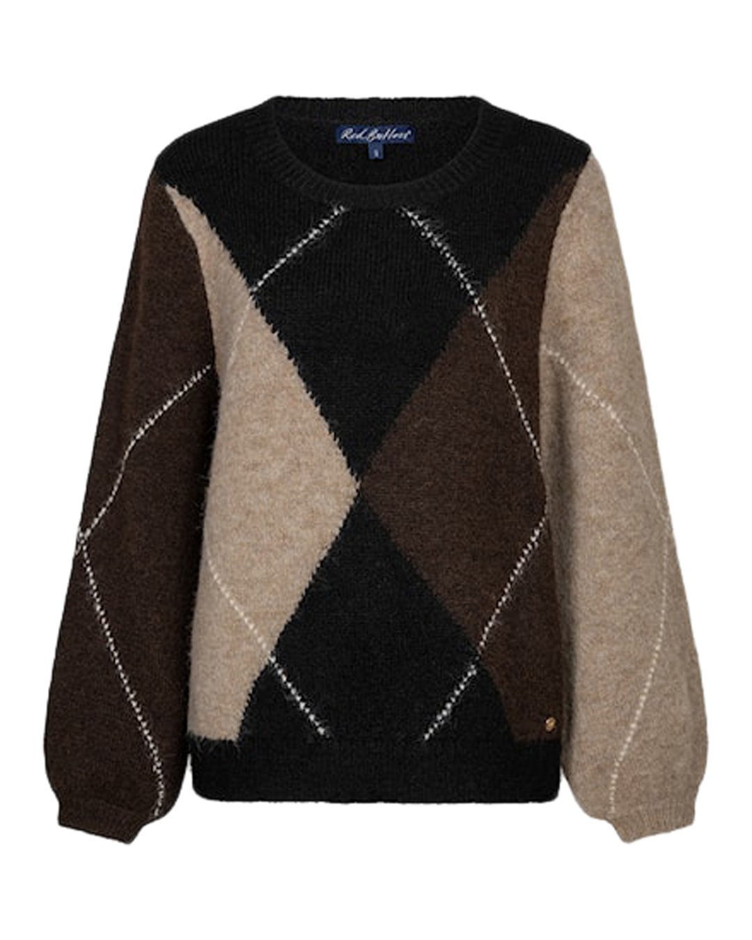 Jumper Argyle rutig beige/brun/svart