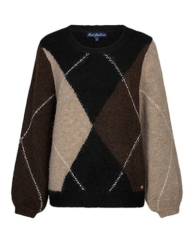 Jumper Argyle rutig beige/brun/svart