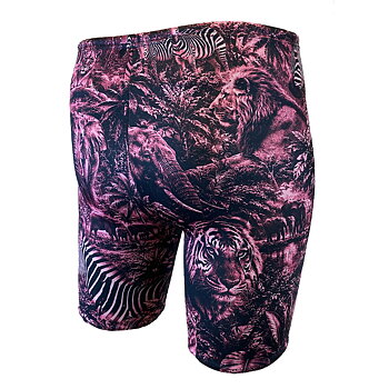 Boys' Safari Pink Leg Jammer Swim Trunks - Lane 4
