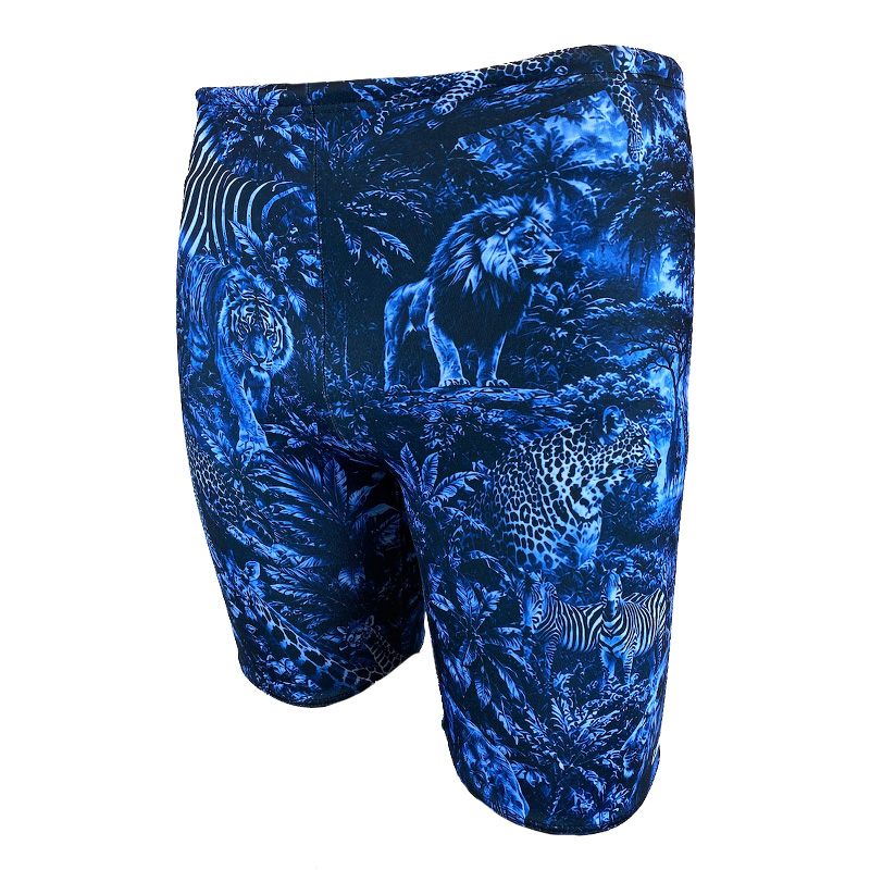Boys' Swim Trunks, Safari Blue Leg Jammer - Lane 4